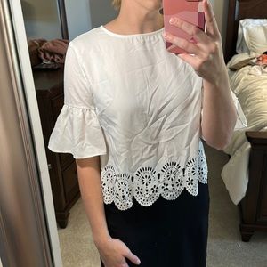 White Embellished Top